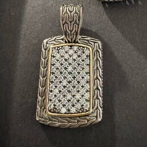 NF Sterling 14k Gold CZ Pendant